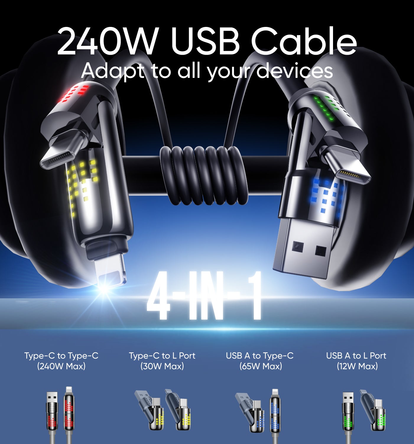 4-in-1 USB Charging Cable